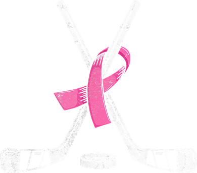 Hockey Pink Ribbon Breast Cancer Support for Sports Enthusiasts Women's Sweatshirt