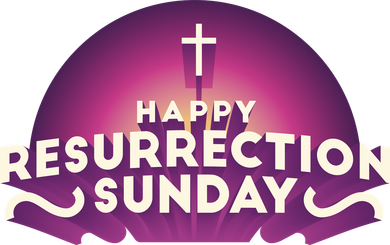 Happy Resurrection Sunday Cross Button