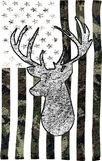 Hunting Season Buck Deer Hunting American Camouflage USA Flag Backpack