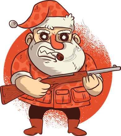 Hunting Santa Claus Coaster