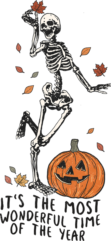 Halloween Skeleton Dance Its The Most Wonderful Time Of The Year Vintage Retro Women's Long Sleeve Shirt