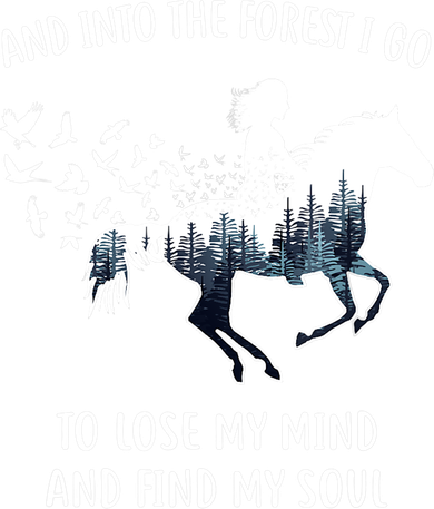 Horse Shirts For Women: Into The Forest I Go Horse Riding TShirt Coaster