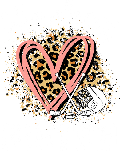 Hockey Sister Leopard Heart Ice Hockey Great Gift Toddler Hoodie