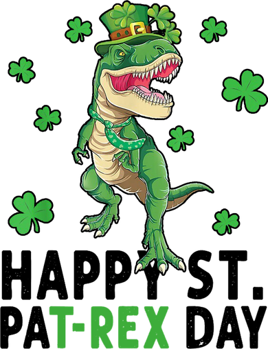 Happy St Patrick's Day T Rex Toddler Hoodie