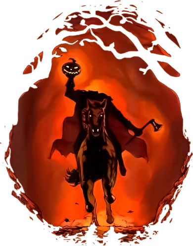 Halloween Scary Pumpkin Headless Horseman Kids Hoodie