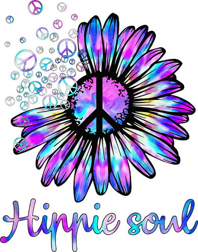 Hippie Soul Psychedelic Daisy Peace Sign Toddler T-Shirt