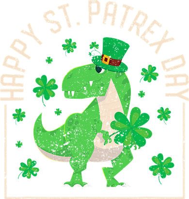 Happy St Patrex Day Funny Irish T-Rex Saint Patricks Dino Toddler Long Sleeve