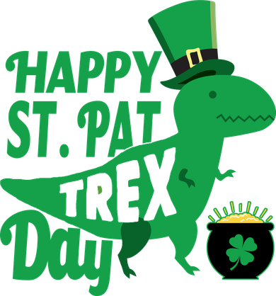 Happy St. Patrick's Pat T-Rrex Day Coaster