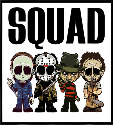Halloween Shirt Squad Horror Character Kids T-Shirt