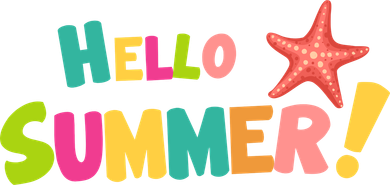 Hello Summer Starfish Colorful Kids Sweatshirt