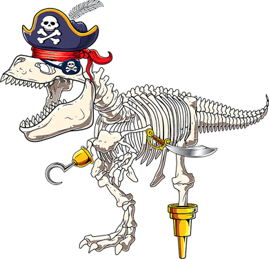 Halloween Skeleton TRex Dinosaur Pirate Trick Or Treat Toddler T-Shirt