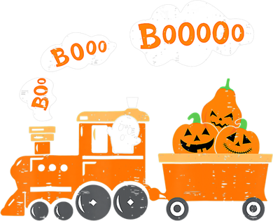 Halloween Train Boo Ghost Pumpkin Toddler Boys Kids Long Sleeve Shirt