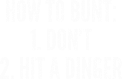 How To Bunt Hit A Dinger Funny Baseball Player Home Run Fun Cute Gift Coaster
