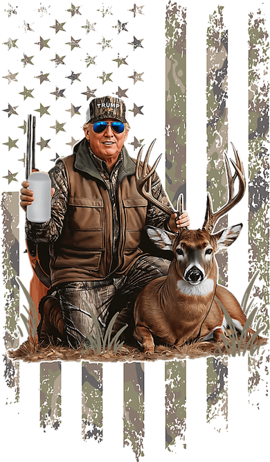Hunting Trump Camouflage Usa Flag Deer Hunting Season Maga Polo