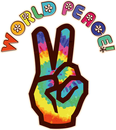 Hippy Tie Dye World Peace Doggie Tank