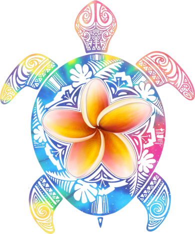 Hawaiian Tie Dye Sea Turtle Women's Sweatshirt
