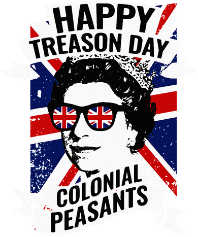 Happy Treason Day Funny Queen Elizabeth 4th Of July Kids Hoodie
