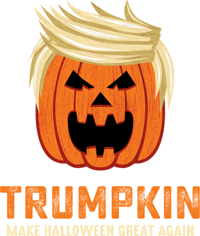 Halloween Trumpkin Funny Gift Button