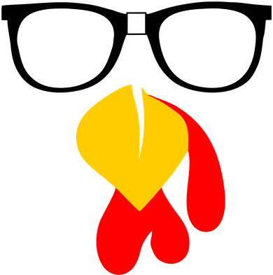 Hipster Turkey Nerd Glasses Thanksgiving Women's Hoodie