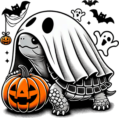 Halloween Turtle Ghost Pumpkin Costume Terrapin Tortoise Women's Hoodie
