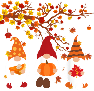 Halloween Three Gnomes Hat Leopard Pumpkin Fall Leaves Cool Gift Toddler Long Sleeve