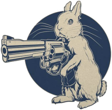 Hare Trigger Gangster Bunny Women's Hoodie