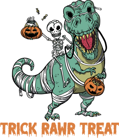 Halloween Trex Tgiftrex Trick Rawr Treat Funny Dinosaur Mummy Gift Coaster