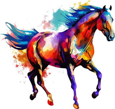 Horse Vivid Colors Riding Horse Horseback Horse T-Shirt