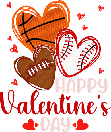Happy Valentines Day Basketball Baseball Football  Women's Long Sleeve Shirt