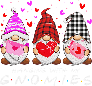 Hanging With My Gnomies Happy Valentines Day Cute Gnomes Love Cute Women's Tank Top