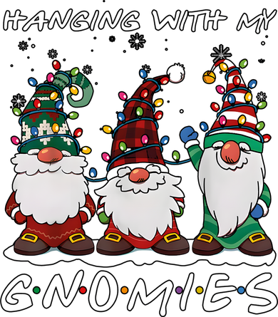 Hanging With My Gnomies Funny Christmas Holiday Season Kids Sweatshirt