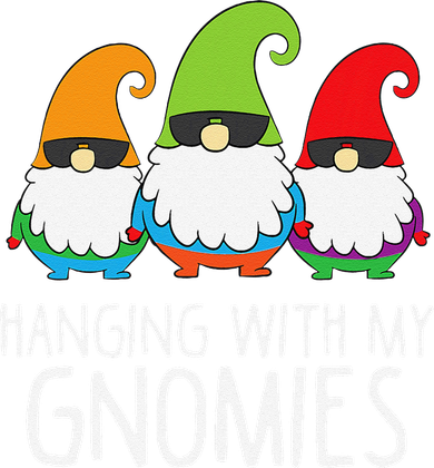 Hanging With My Gnomies Funny Garden Gnome Doggie Tank