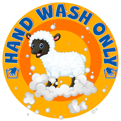 Cute Lamb Sheep Hand Wash Only Coaster