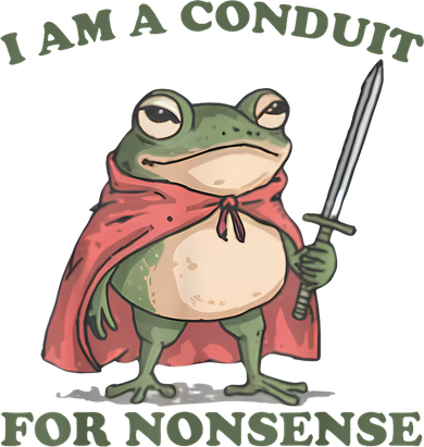 I Am A Conduit For Nonsense Funny Frog Kids Hoodie