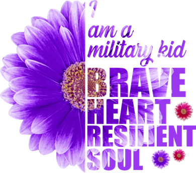 I Am A Military Child Brave Heart Resilient Soul Sunflower Women's Sweatshirt