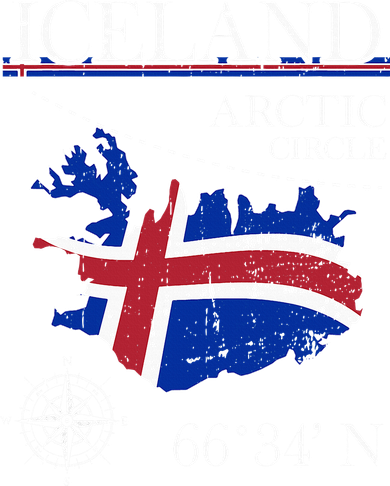 Iceland Arctic Circle Polar North Island Icelandic Flag Tote Bag