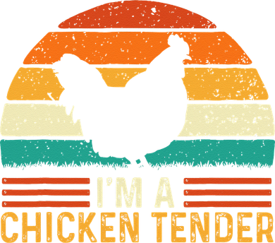 Im A Chicken Tender Retro Vintage Farmer Rancher Chickens Kids T-Shirt
