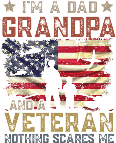 I'm A Dad Grandpa And A Veteran Nothing Scares Me Toddler Hoodie