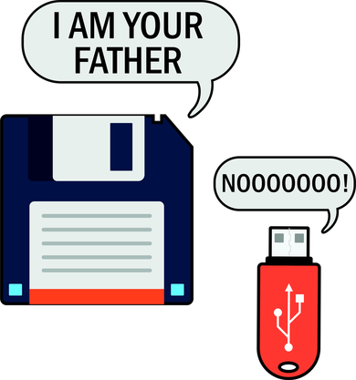 I Am Your Father Retro Floppy Disk USB Kids T-Shirt