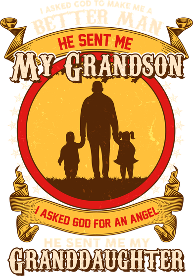 I Asked God to Make Me A Better Man Grandson Granddaughter Doggie Tank
