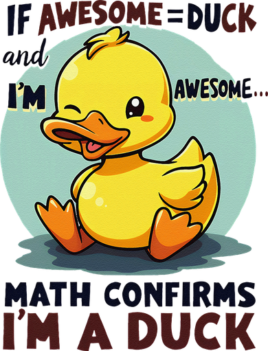 IM Awesome Math Confirms IM A Duck Funny Cute Duck Humor Women's T-Shirt