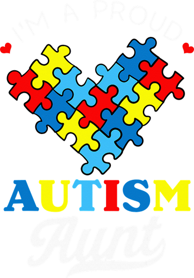 I'm A Proud Autism Aunt Autism Awareness Heart Niece Nephew Toddler T-Shirt