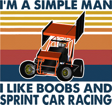 Im A Simple Man I Like Boobs And Sprint Car Racing Coaster