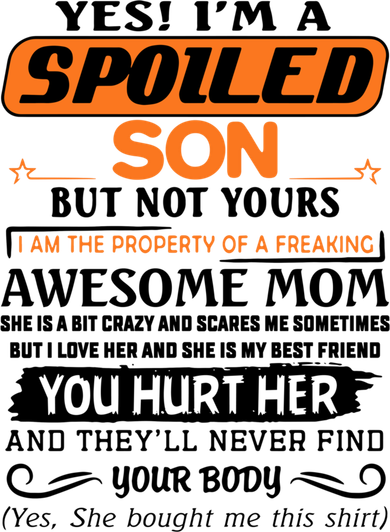 I'm A Spoiled Son Of A Freaking Awesome Mom Great Gift Women's Hoodie