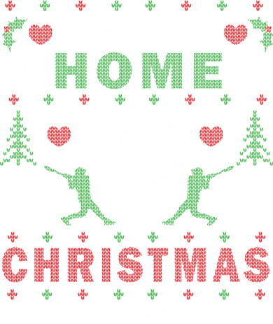 I'LL BE HOME FOR CHRISTMAS BASEBALL UGLY CHRISTMAS Baby Bodysuit