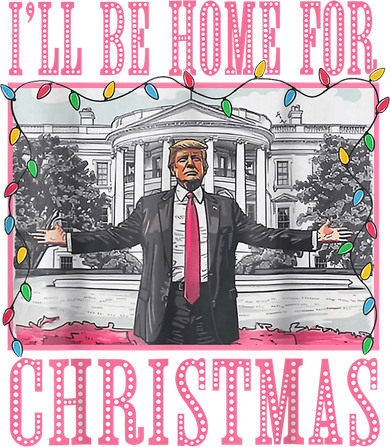 Ill Be Home For Christmas Santa Funny Trump Xmas Pajamas Baby Bodysuit
