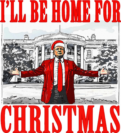 Ill Be Home For Christmas Funny Donald Trump Kids Hoodie