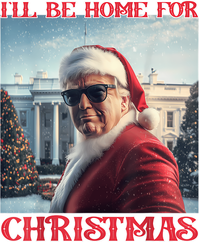 ILl Be Home For Christmas Trump Santa Selfie White House Coaster