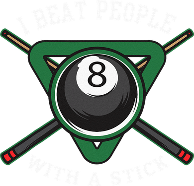 I Beat People With A Stick Billiards Ball Pool Gifts Apron
