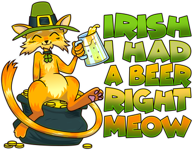 Irish I had A Beer Right Meow Tank Top
